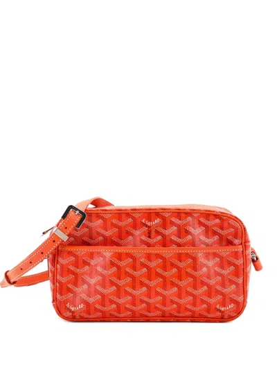 Pre-owned Goyard Cap Vert Bag Coated Canvas Crossbody Bag In Orange