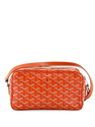 Pre-owned Goyard Cap Vert Bag Coated Canvas Crossbody Bag In Orange