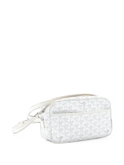 Pre-owned Goyard Cap Vert Bag Coated Canvas Crossbody Bag In White