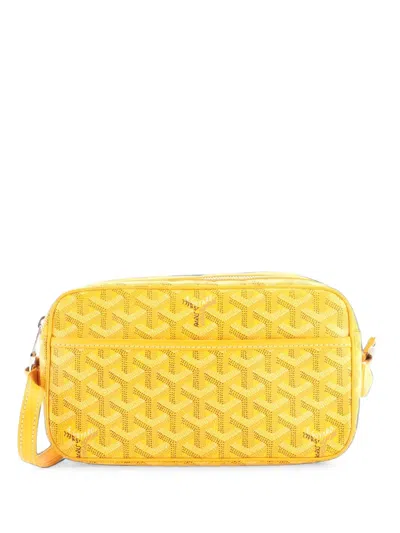 Pre-owned Goyard Cap Vert Bag Coated Canvas Crossbody Bag In Yellow