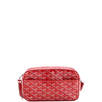 Pre-owned Goyard Cap Vert Bag Coated Canvas In Red