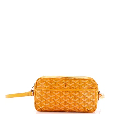 Pre-owned Goyard Cap Vert Bag Coated Canvas In Yellow