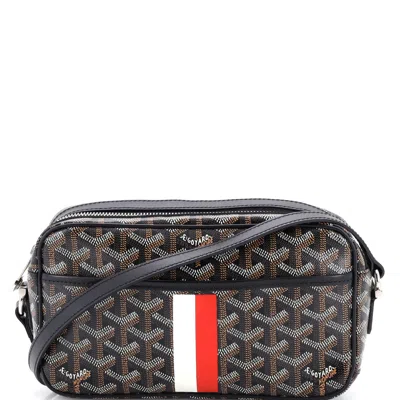 Pre-owned Goyard Cap Vert Bag Printed Coated Canvas In Black