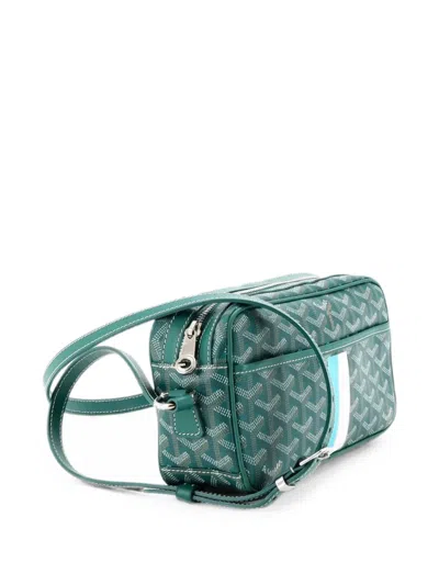 Pre-owned Goyard Cap Vert Bag Printed Coated Canvas Crossbody Bag In Green