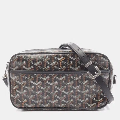 Pre-owned Goyard Cap Vert Pm Shoulder Bag In Coated Canvas And Leather Black/multicolor