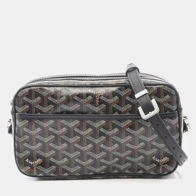 Pre-owned Goyard Cap Vert Pm Shoulder Bag In Coated Canvas And Leather Black/multicolor