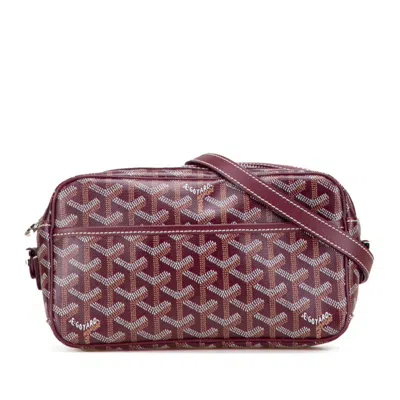 Pre-owned Goyard Cap Vert Wine Pvc Leather Shoulder Bag () In Multi