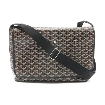 Pre-owned Goyard Capesian Mm Shoulder Bag Pvc Leather In Black