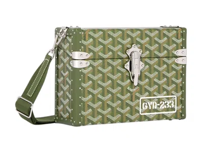 Pre-owned Goyard Cassette Trunk Bag In Khaki In Brown