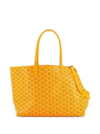 Pre-owned Goyard Chien Gris Pet Carrier Coated Canvas Tote Bag In Yellow