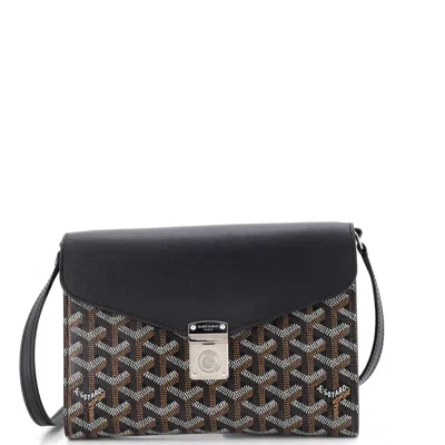 Goyard Chypre Wallet On Strap Coated Canvas With Leather In Beige