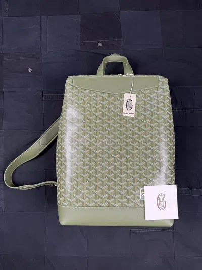 Pre-owned Goyard Cisalpin Backpack In Khaki In Green