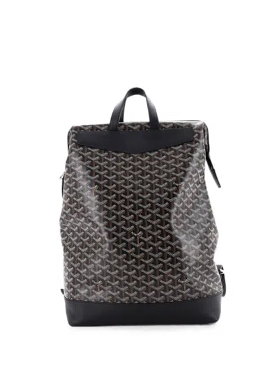 Pre-owned Goyard Cisalpin Coated Canvas Backpack In Black