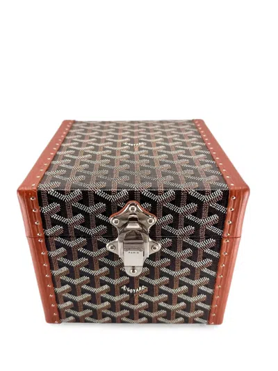 Pre-owned Goyard Clamecy Ine Square Trunk In Brown
