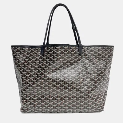 Pre-owned Goyard Coated Canvas Black/brown Saint Louis Gm