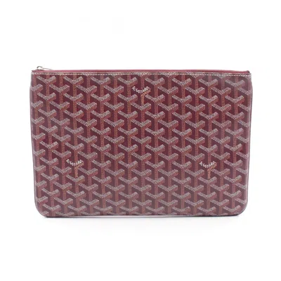 Pre-owned Goyard Coated Canvas Clutch Bag () In Blue