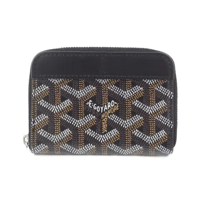 Pre-owned Goyard Coated Canvas Coin Purse/coin Case () In Black