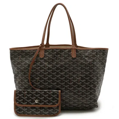 Pre-owned Goyard Coated Canvas Saint Louis 2way Tote Bag In Black