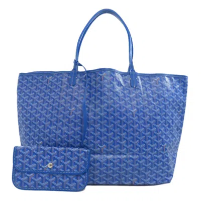 Pre-owned Goyard Coated Canvas Tote Bag () In Blue
