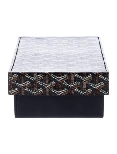 Pre-owned Goyard Coffret Montres 4 Watch Case In Black