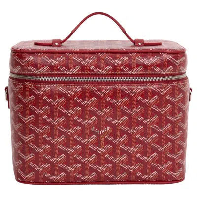 Pre-owned Goyard Convertible Cosmetic Train Case In Brown