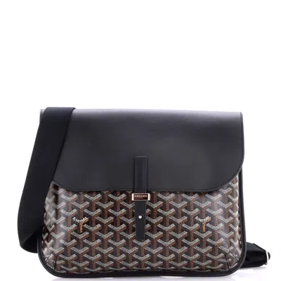 Pre-owned Goyard Coursier Messenger Bag Coated Canvas And Leather