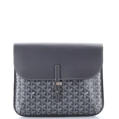 Pre-owned Goyard Coursier Messenger Bag Coated Canvas And Leather