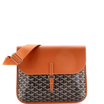 Pre-owned Goyard Coursier Messenger Bag Coated Canvas And Leather