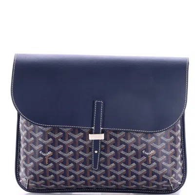 Pre-owned Goyard Coursier Messenger Bag Coated Canvas And Leather