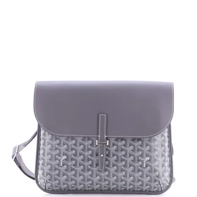 Pre-owned Goyard Coursier Messenger Bag Coated Canvas And Leather