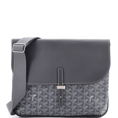 Pre-owned Goyard Coursier Messenger Bag Coated Canvas And Leather