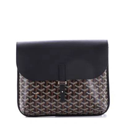 Pre-owned Goyard Coursier Messenger Bag Coated Canvas And Leather