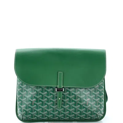 Goyard Coursier Messenger Bag Coated Canvas And Leather In Green