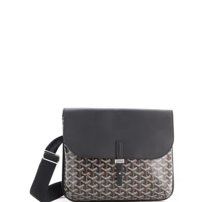 Goyard Coursier Messenger Bag Coated Canvas And Leather In Black