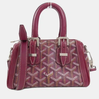 Pre-owned Goyard Croisiere Boston Bag In Burgundy