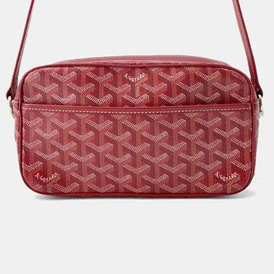 Pre-owned Goyard Cup Vert Shoulder Bag Red Pvc Leather Size Pm
