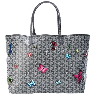 Pre-owned Goyard Customised "butterfly"  Monogram St Louis Pm Bag In Gray