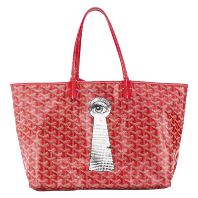 Pre-owned Goyard Customised Monogram St Louis Pm Bag In Pink