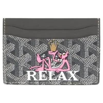Pre-owned Goyard Customised Saint-sulpice Cardholder In Gray
