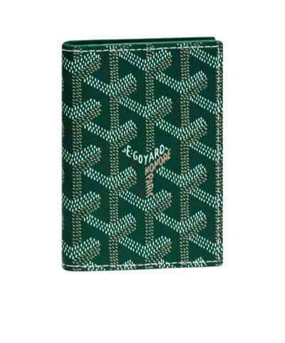 Pre-owned Goyard Double-fold Card Bag In Green