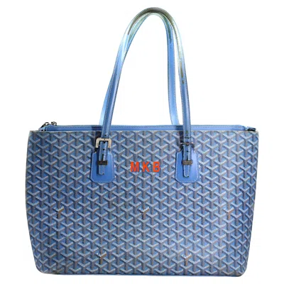 Pre-owned Goyard E.  Printed Canvas Handbag In Blue