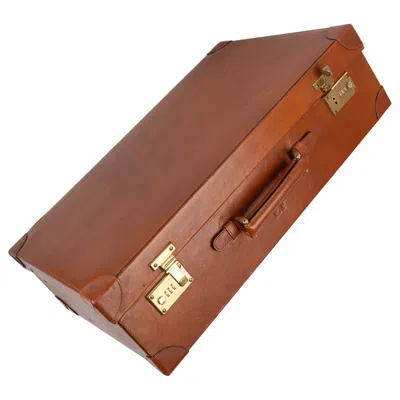 Pre-owned Goyard Fawn Leather Suitcase In Brown