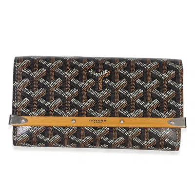 Pre-owned Goyard Gold Black Ine Monte Carlo Mini Clutch