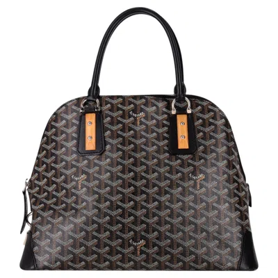 Pre-owned Goyard Ine Canvas Vendome Mm Bag In Black