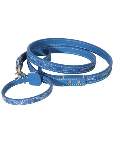 Pre-owned Goyard Ine Edmond Leash Collar Set (authentic Pre-loved)