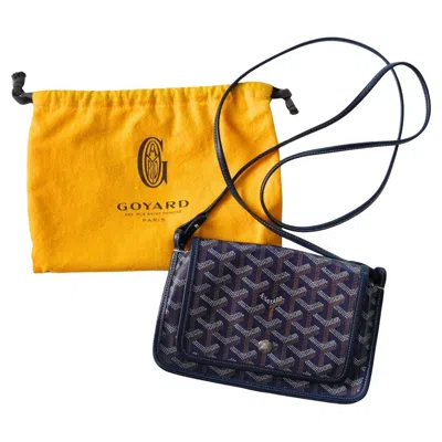 Pre-owned Goyard Ine Plumet Navy Crossbody Wallet Clutch In Blue