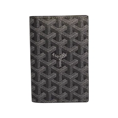 Pre-owned Goyard Ine Printed Card Passport Wallet Grey