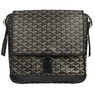 Pre-owned Goyard Grand Bleu Messenger Coated Canvas Black Canvas Handbag ()