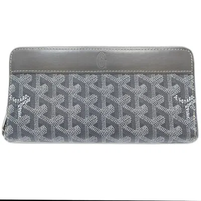 Pre-owned Goyard Gray Leather Pvc Coin Purse/coin Case ()