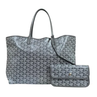 Pre-owned Goyard Gray Pvc Coated Canvas Tote Bag ()